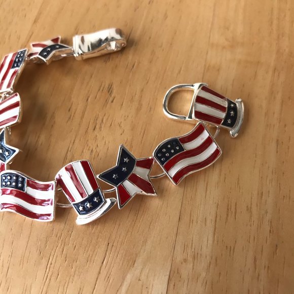 Patriotic Bracelet American Flag Uncle Sam New - Picture 8 of 11